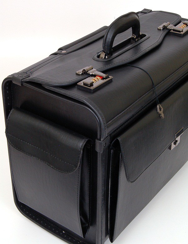 19" Rolling Catalog Pilot Case Wheeled Briefcase Sample Lawyer Wheels